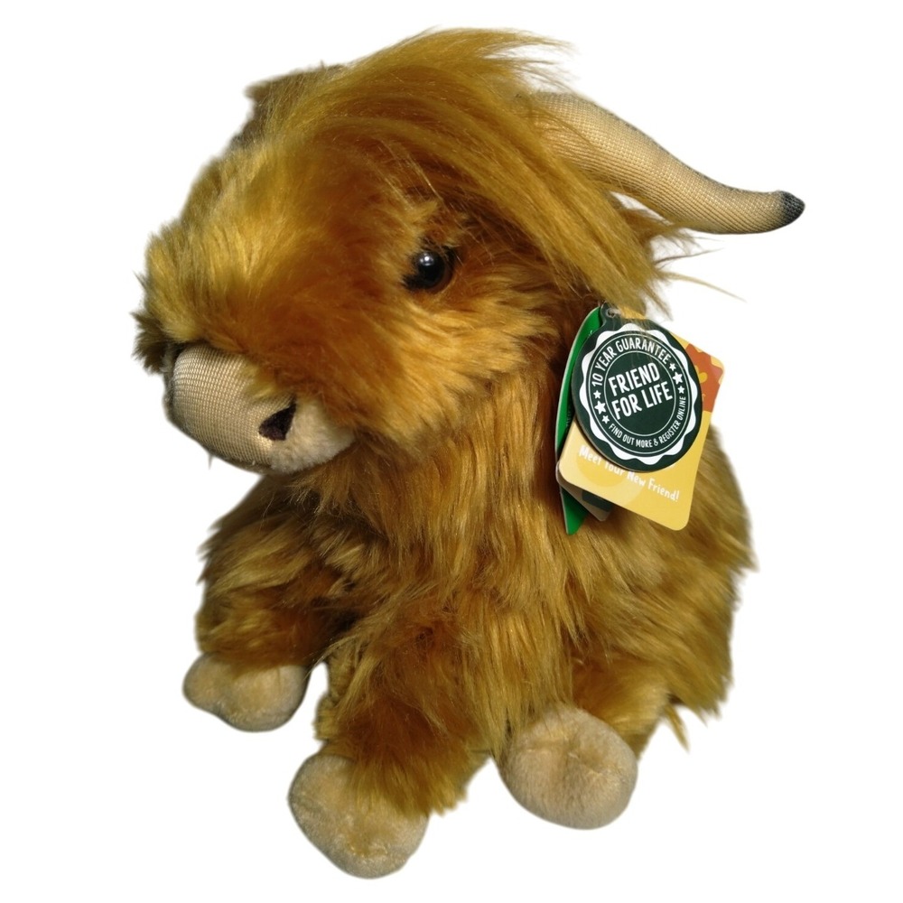 Living Nature Friend for Life Highland Cow Plush‎ 9-inch with Sound